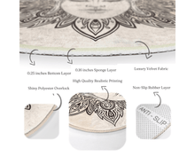 Load image into Gallery viewer, Meditation Room Decor Round Rug, Yoga Room Circle Carpet, Spiritual - Starseed Holistic Healing LLC