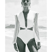 Load image into Gallery viewer, Ace Long Sleeve Printed Swimsuit - Starseed Holistic Healing LLC