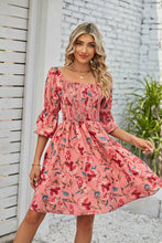 Load image into Gallery viewer, Square Neckline Puff Sleeve Backless Dress for Women. - Starseed Holistic Healing LLC