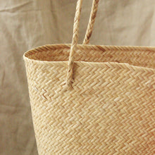 Load image into Gallery viewer, Borneo Love Rush - Handwoven Straw Tote Bag with - Starseed Holistic Healing LLC