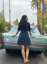 Load image into Gallery viewer, DELFINA SHIRT DRESS - PETROL - Starseed Holistic Healing LLC