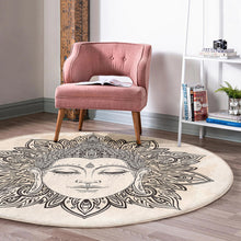 Load image into Gallery viewer, Meditation Room Decor Round Rug, Yoga Room Circle Carpet, Spiritual - Starseed Holistic Healing LLC
