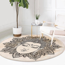Load image into Gallery viewer, Meditation Room Decor Round Rug, Yoga Room Circle Carpet, Spiritual - Starseed Holistic Healing LLC
