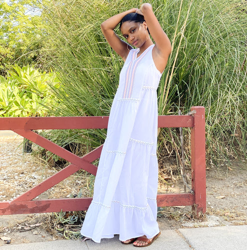 AMALFI MAXI DRESS - WHITE - Starseed Holistic Healing LLC