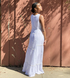 AMALFI MAXI DRESS - WHITE - Starseed Holistic Healing LLC