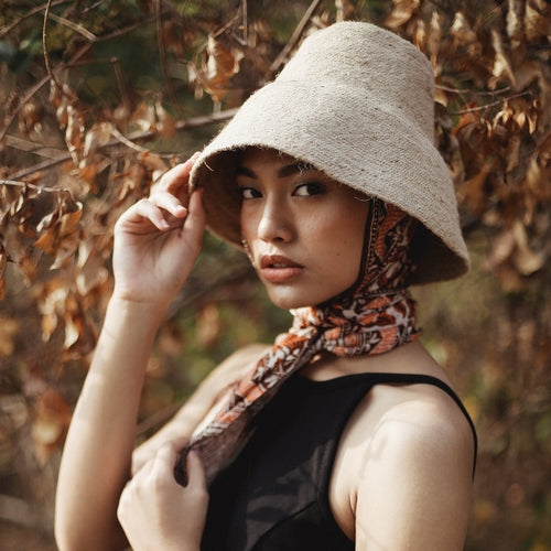 Crochet Straw Hat in Nude Beige - Starseed Holistic Healing LLC