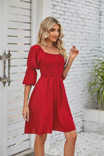 Load image into Gallery viewer, Square Neckline Puff Sleeve Backless Dress for Women. - Starseed Holistic Healing LLC
