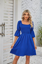 Load image into Gallery viewer, Square Neckline Puff Sleeve Backless Dress for Women. - Starseed Holistic Healing LLC
