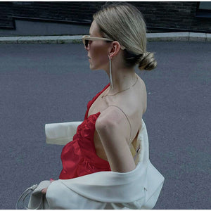Sexy Deep V Backless Mini Tiered Dress - Starseed Holistic Healing LLC