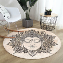 Load image into Gallery viewer, Meditation Room Decor Round Rug, Yoga Room Circle Carpet, Spiritual - Starseed Holistic Healing LLC
