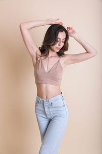 Y-Neck Plunge Crop Top - Starseed Holistic Healing LLC