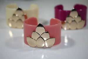 Lotus Flower Cuff Bangles - Starseed Holistic Healing LLC