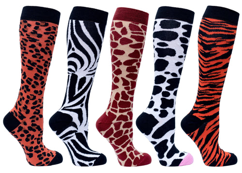 Women's Animal Kingdom Knee High Socks Set - Starseed Holistic Healing LLC