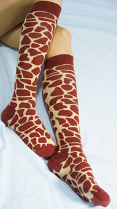 Women's Giraffe Knee High Socks - Starseed Holistic Healing LLC