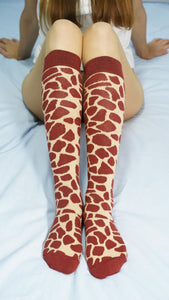 Women's Giraffe Knee High Socks - Starseed Holistic Healing LLC