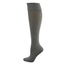Load image into Gallery viewer, Classic Flat knit Opaque Nylon Knee High Socks 3 Pair Pack W1440 - Starseed Holistic Healing LLC
