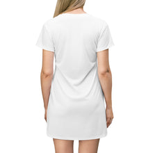 Load image into Gallery viewer, Sun and moon T-Shirt Dress white - Starseed Holistic Healing LLC
