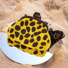 Load image into Gallery viewer, ARNOLDI VENOM Hand-beaded Clutch, in Black &amp; Yellow - Starseed Holistic Healing LLC
