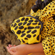 Load image into Gallery viewer, ARNOLDI VENOM Hand-beaded Clutch, in Black &amp; Yellow - Starseed Holistic Healing LLC
