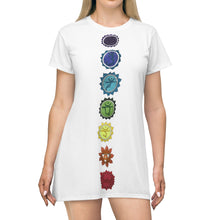 Load image into Gallery viewer, Chakra T-Shirt Dress - Starseed Holistic Healing LLC
