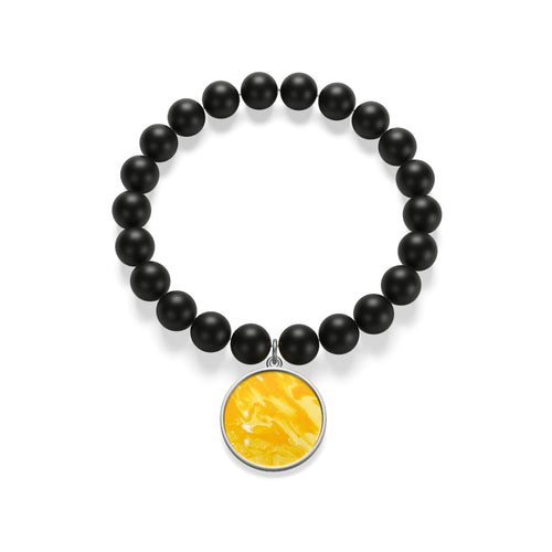 Liquid Sun Matte Onyx Bracelet - Starseed Holistic Healing LLC