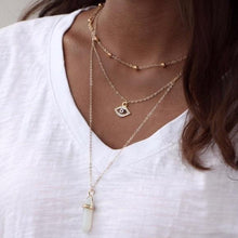 Load image into Gallery viewer, All Seeing Eye Multilayer Necklace - Starseed Holistic Healing LLC
