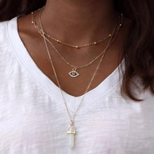 Load image into Gallery viewer, All Seeing Eye Multilayer Necklace - Starseed Holistic Healing LLC

