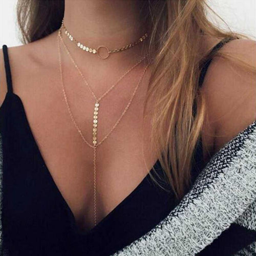 Three Layer Lariat Choker Necklace - Starseed Holistic Healing LLC
