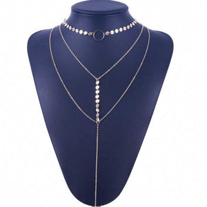 Three Layer Lariat Choker Necklace - Starseed Holistic Healing LLC